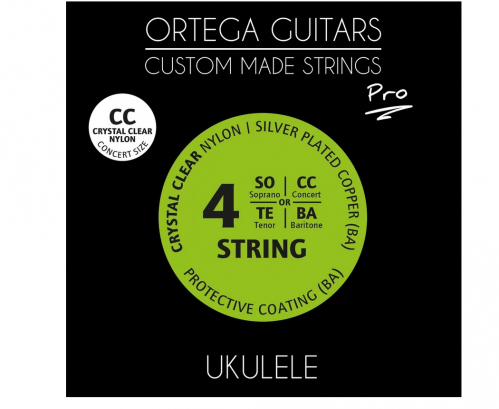 Ortega UKP-CC Crystal Nylon Pro Saiten für Konzert-Ukulele