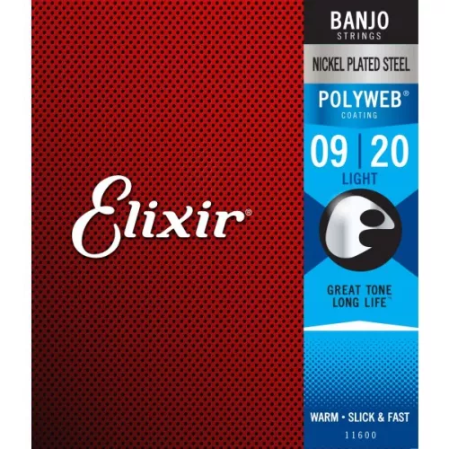 Elixir 11600 Nickelwound-Saiten für Banjo Light Elixir 11600 Nickelwound-Saiten für Banjo Light
