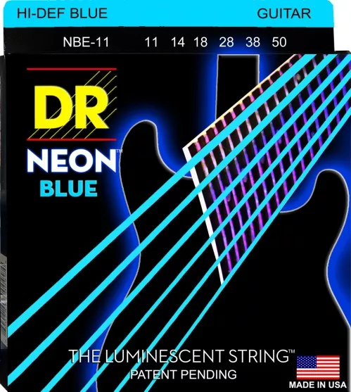 DR NBE-11 NEON Hi-Def Blue Set .011-.050 DR NBE-11 NEON Hi-Def Blue Set .011-.050