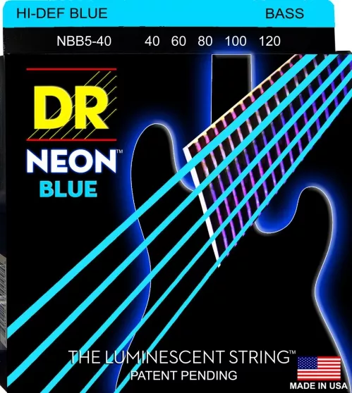DR NBB5-40 NEON Hi-Def Blue Set .040-.120 DR NBB5-40 NEON Hi-Def Blue Set .040-.120