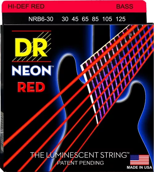 DR NRB6-30 NEON Hi-Def Red Set .030-.125 DR NRB6-30 NEON Hi-Def Red Set .030-.125