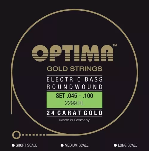 Optima 2299L (680425) Bassgitarren-Saiten Gold Strings Round Wound Set Optima 2299L (680425) Bassgitarren-Saiten Gold Strings Round Wound Set