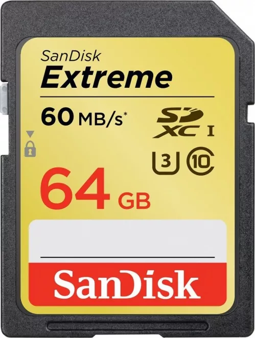 SanDisk Extreme SDXC 64GB 60MB/s UHS-I Class 10 SanDisk Extreme SDXC 64GB 60MB/s UHS-I Class 10