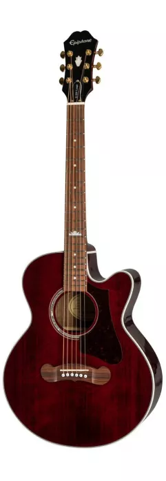 Epiphone J200 EC Studio Parlor Solid Top Fishman Wine Red Westerngitarre (mit Tonabnehmer) Epiphone J200 EC Studio Parlor Solid Top Fishman Wine Red Westerngitarre (mit Tonabnehmer)