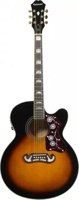 Epiphone J-200EC Studio Solid Top Fishman Sonitone VS Vintage Sunburt Westerngitarre (mit Tonabnehmer) Epiphone J-200EC Studio Solid Top Fishman Sonitone VS Vintage Sunburt Westerngitarre (mit Tonabnehmer)