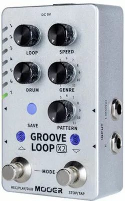 Mooer MLP 2 X2 Groove Loop X2, Stereo Looper i Drum Machine Gitarreneffekt Mooer MLP 2 X2 Groove Loop X2, Stereo Looper i Drum Machine Gitarreneffekt