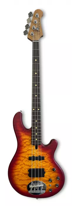 Lakland Skyline 44-02 Deluxe Bass, 4-String - Quilted Maple Top, Cherry Burst Satin Lakland Skyline 44-02 Deluxe Bass, 4-String - Quilted Maple Top, Cherry Burst Satin