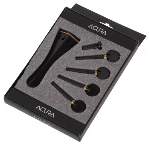 AN violin tailpiece set 4/4 a la Hill ebony heart, gold fret AN violin tailpiece set 4/4 a la Hill ebony heart, gold fret