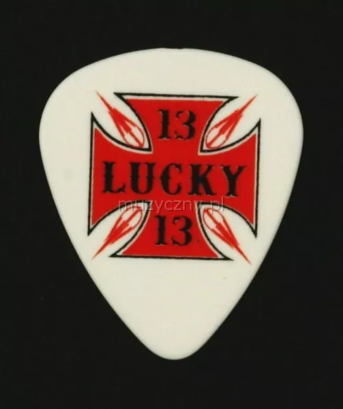 Dunlop Lucky 13 01 Red Cross Plektrum Dunlop Lucky 13 01 Red Cross Plektrum