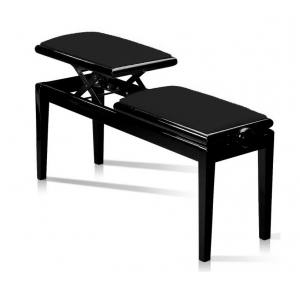 Grenada BG 4 double piano bench, gloss black, black drubbing