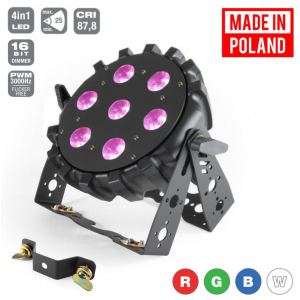 Flash LED PAR 64 SLIM 7x10W RGBW 4w1 PRO MKII