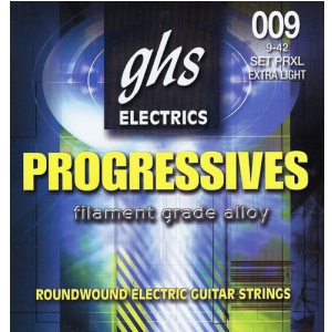 GHS PROGRESSIVES E-Gitarren-Saiten, Extra Light, .009-.042