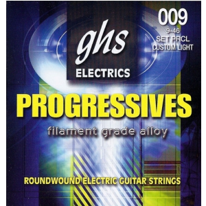 GHS PROGRESSIVES E-Gitarren-Saiten, Custom Light, .009-.046