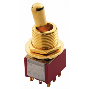 Mec Maxi Toggle switch Gold ON