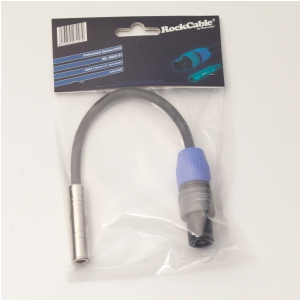 RockCable Lautsprecher-Kabel - SpeakON (2-pin) to TS Plug (6.3 mm / 1/4) - 20 cm / 7 7/8