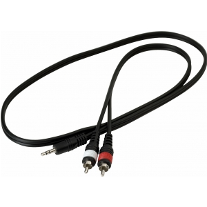 RockCable 20901 D4 Patch-Kabel 2 x RCA / 1 x miniTRS