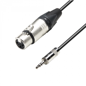 Adam Hall Cables K5 MYF 0150 Mikrofonkabel Neutrik XLR female auf 3,5 mm Klinke stereo 1,5 m 