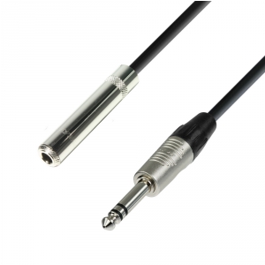 Adam Hall Cables K4 BOV 0600 Kopfhrerverlngerung 6,3 mm Klinkenbuchse Stereo auf 6,3 mm Klinke Stereo 6 m 