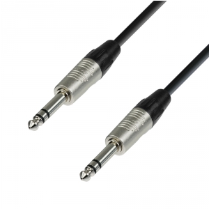 Adam Hall Cables K4 BVV 0300 Jack Stereo-Kabel 6,3 mm - Stereo-Buchse 6,3 mm, 3 m