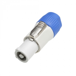 Adam Hall 7924 Kabelbuchse mit Verriegelung, Power-Out, Schraubanschlüsse, Blau/Grau