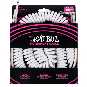 Ernie Ball 6045 Spiralkabel 9,14 m, Weiß