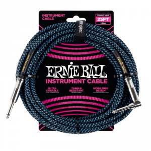 Ernie Ball 6060 Instrumentenkabel 7,62 m, Schwarz/Blau