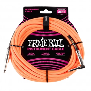Ernie Ball 6067 Instrumentenkabel 7,62  m, Neonorange