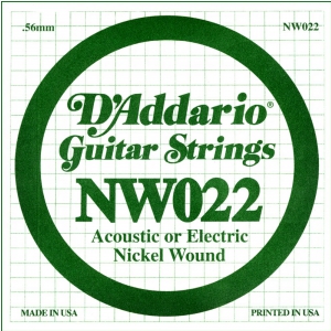 D #8242;Addario NW022 Nickel Wound Einzelsaite