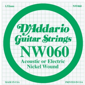 D #8242;Addario NW060 Nickel Wound Einzelsaite