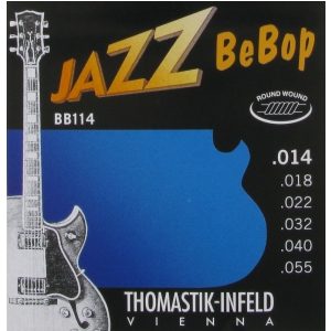 Thomastik BB114 (676837) E-Gitarren-Saiten Jazz BeBop Series Nickel Round Wound Set