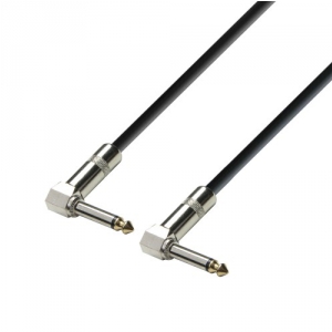 Adam Hall Cables K3 IRR 0030 Instrumentenkabel 6,3 mm Winkelklinke mono auf 6,3 mm Winkelklinke mono 0,3 m 