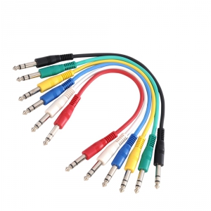 Adam Hall Cables K3 BVV 0120 SET Patchkabel 6er Set verschiedene Farben Klinke TRS | 1.2 m