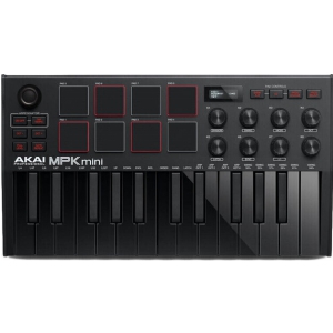 AKAI Professional MPK Mini MK3 keyboard controller, schwarz