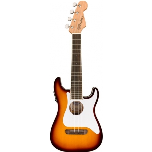 Fender Fullerton Stratocaster Sunburst Konzert-Ukulele (mit Tonabnehmer)