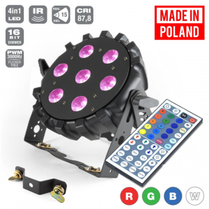Flash LED PAR SLIM 7x10W RGBW 15 IR 