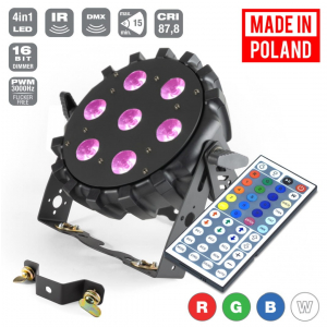 Flash Pro Led Par Slim 7x10w Rgbw 4in1 15 Ir+ Wireless Dmx Mk2