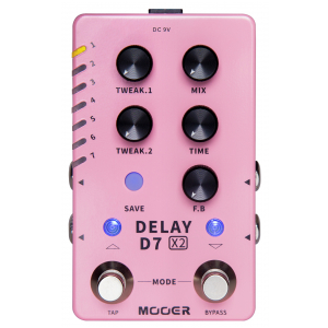 Mooer D7 X2 Digital Stereo Delay Gitarreneffekt