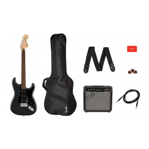 Fender Squier Affinity Stratocaster Hss Pack Charcoal Frost Metallic