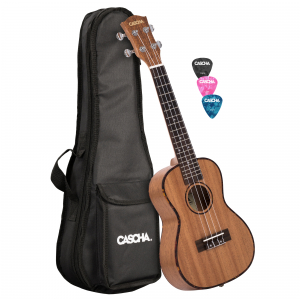 Cascha Premium Set Mahogany Konzert-Ukulele