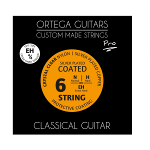 Ortega NYP44H Crystal Nylon 4/4 Pro Extra Hard Tension Saiten fr Konzertgitarre 