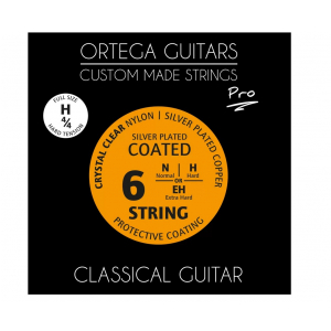 Ortega NYP44H Crystal Nylon 4/4 Pro Hard Tension Saiten fr Konzertgitarre 