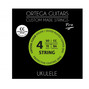 Ortega UKP-CC Crystal Nylon Pro Saiten fr Konzert-Ukulele