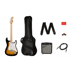 Fender Squier Sonic Stratocaster MN 2TS Pack - E-Gitarre + GigBag + Gitarrenverstrker