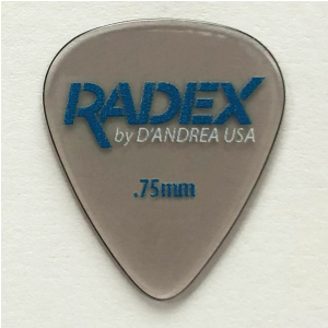 D′Andrea Radex Picks - 351 Shape 0.75 mm Smoke guitar pick