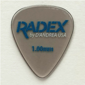 D′Andrea Radex Picks - 351 Shape 1.00 mm Smoke guitar pick