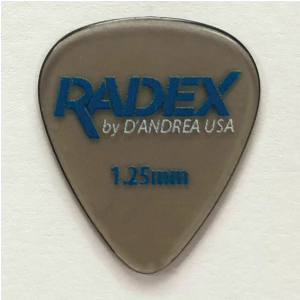 D′Andrea Radex Picks - 351 Shape 1.25 mm Smoke guitar pick