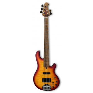 Lakland Skyline 55-02 Deluxe Bass, 5-String - Quilted Maple Top, Cherry Sunburst Satin