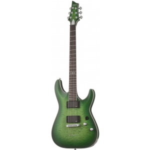 Schecter C-1 Platinum Satin Green Burst electric guitar