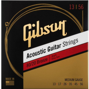 Gibson SAG-BRW13 80/20 Bronze Acoustic Guitar Strings 13-56 acoustic guitar strings