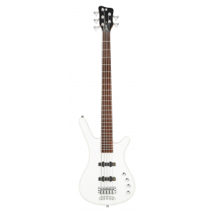 RockBass Corvette Basic, 5-String - Solid White High Polish